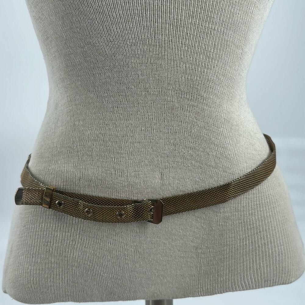 Vintage mesh gold belt